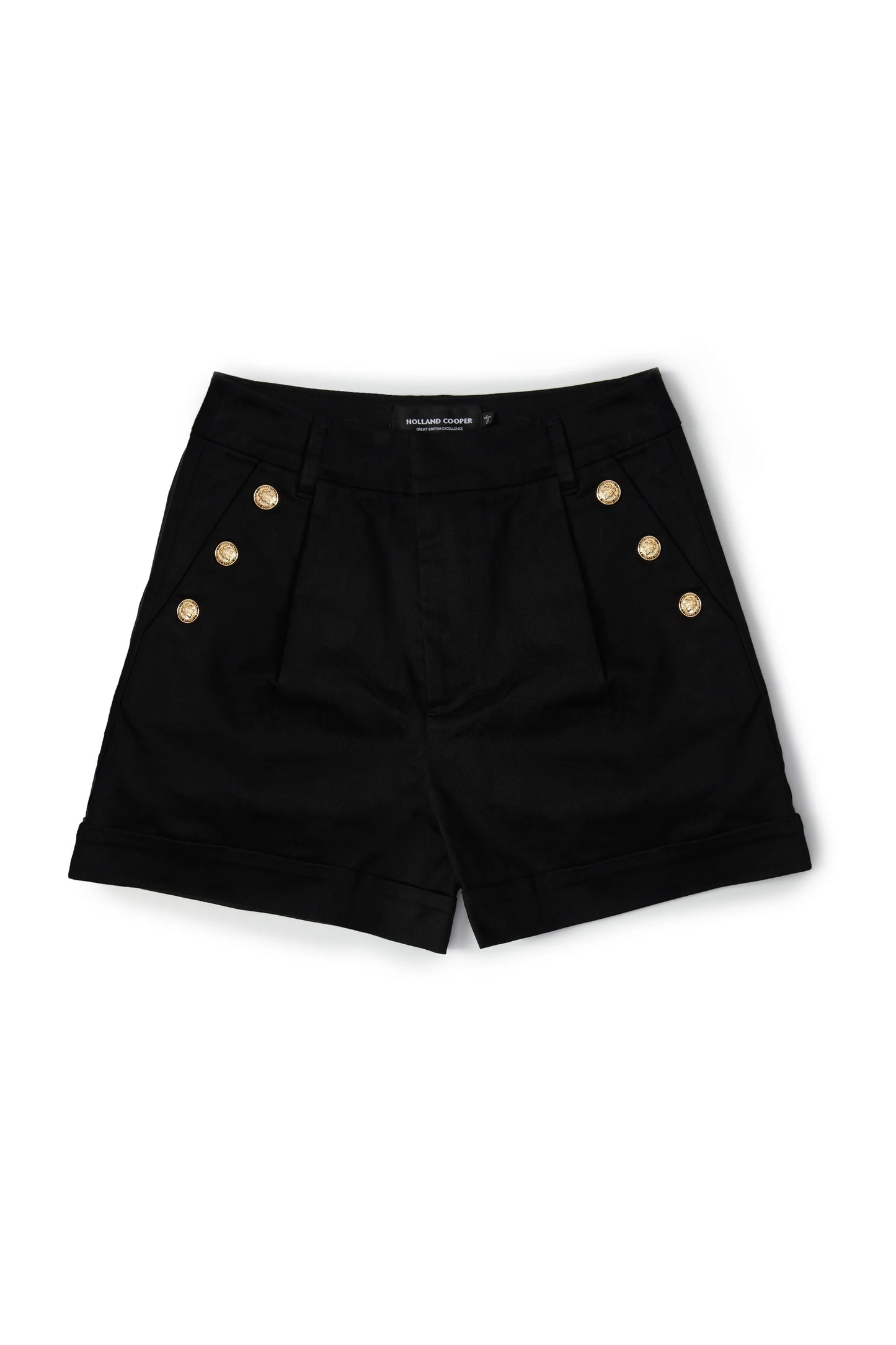 Holland Cooper Amoria Tailored Shorts Black (Womens)