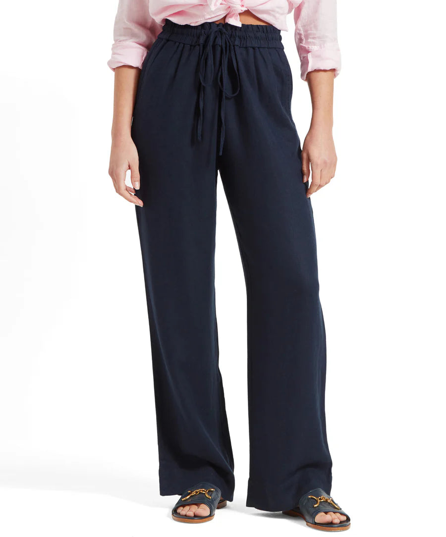 Schoffel Daphne Linen Trousers Navy (Womens)