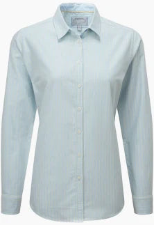 Schoffel Cley Soft Oxford Shirt Pale blue/ Lemon Strip (Womens)