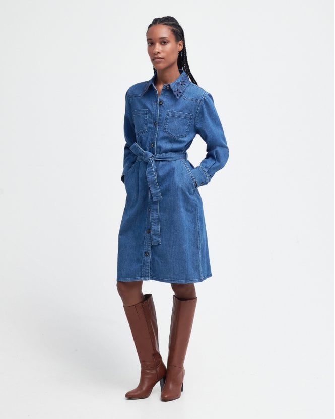 Barbour Longfield Dress Authentic Wash (Womens)