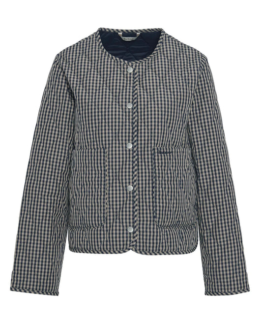 (Barbour) Check Monroe Quilted Jacket (Women's)