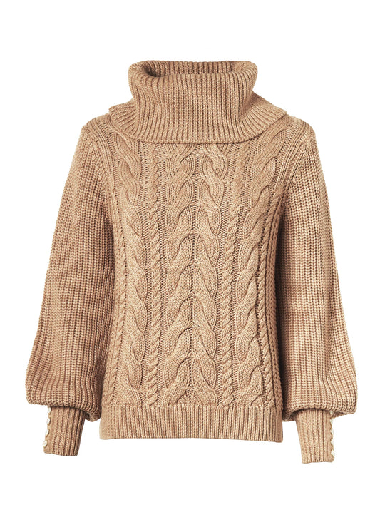 (Holland Cooper) Corded Roll Neck Knit Jumper (Women's)