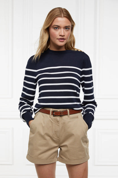 Holland Cooper Arnesby Chino Shorts Stone (Womens)
