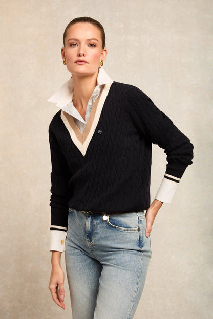 (Holland Cooper) Melissa V Neck Knit (Women's)