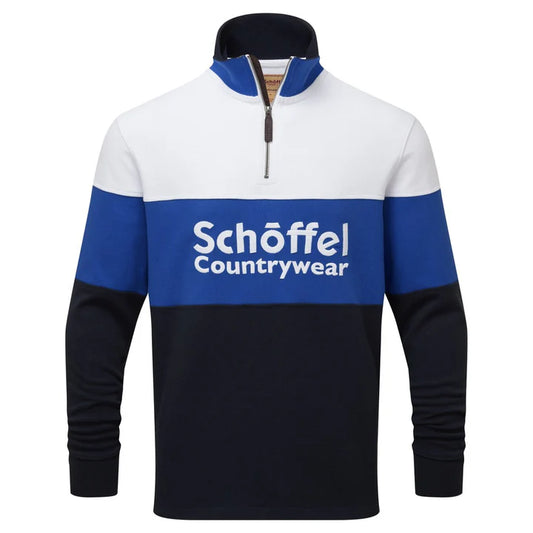 Schoffel Exeter Heritage 1/4 Zip Blue (Mens)