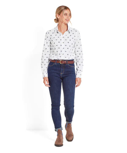 Schoffel Norfolk Shirt Bee Print (Womens)