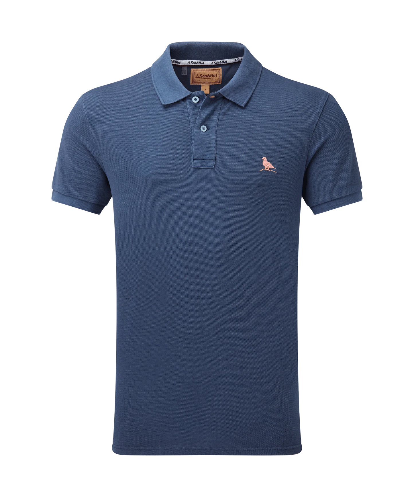 Schoffel St Ives Garment Dyed Polo Shirt French Navy (Mens)