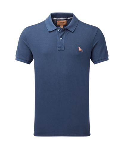 Schoffel St Ives Garment Dyed Polo Shirt French Navy (Mens)