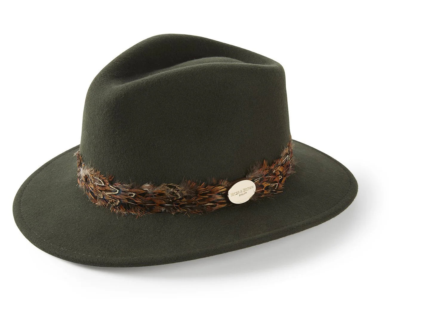 (Hicks & Brown) Suffolk Fedora Hat (Bronze Wrap) (Women's)