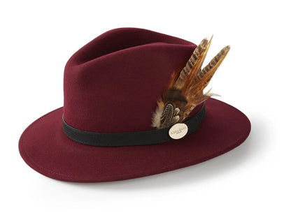 (Hicks & Brown) Suffolk Fedora Hat (Bronze Feather) (Women's)