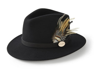 (Hicks & Brown) Suffolk Fedora Hat (Fawn Feather) (Women's)