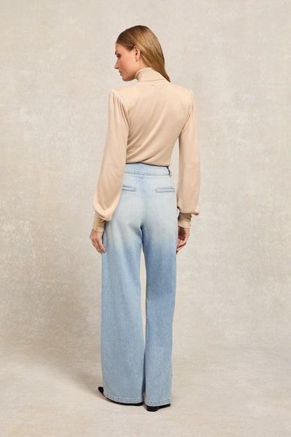 (Holland Cooper) Tailored Wide Leg Jeans (Women's)