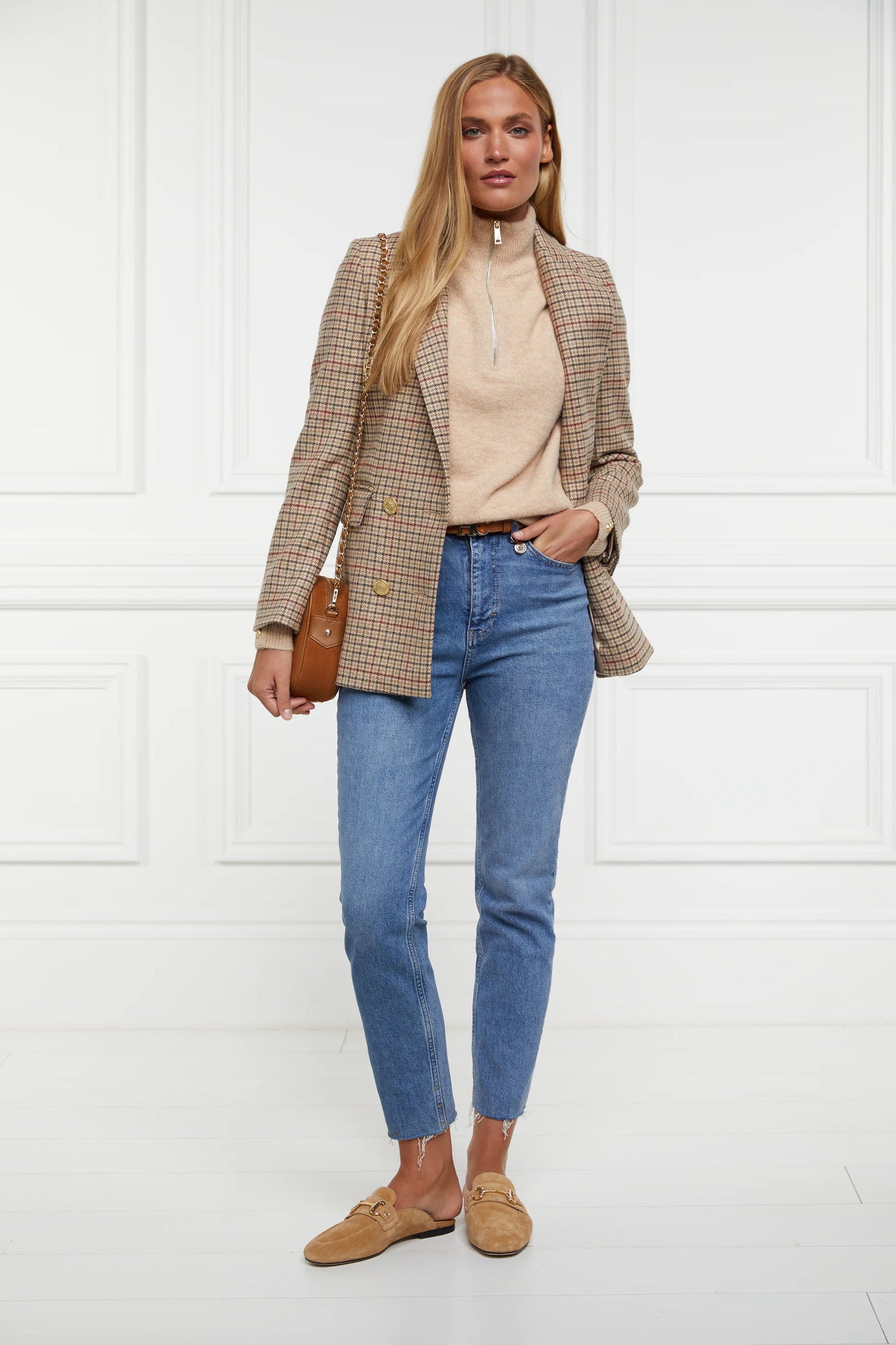 (Holland Cooper) Tori Half Zip Knit Jumper (Women's)