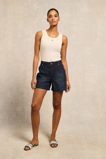 (Holland Cooper) Utility Denim Shorts (Women's)