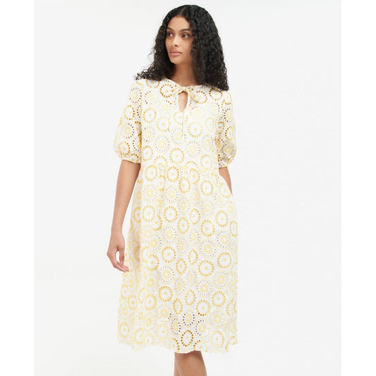 Barbour Edis Dress- White/Sunrise (Womens)