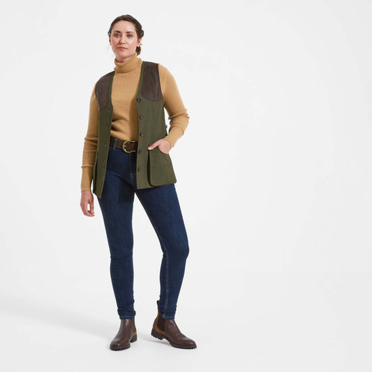 Schoffel All Season Shooting Vest Dark Olive (Womens)