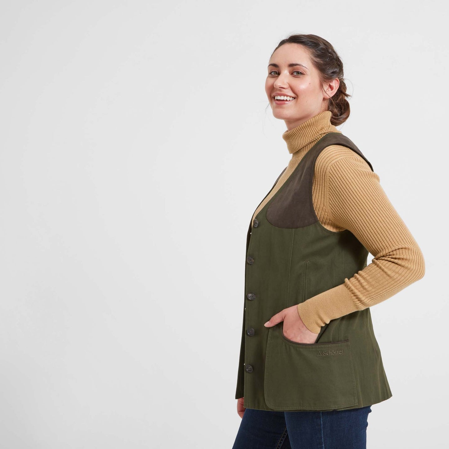 Schoffel All Season Shooting Vest Dark Olive (Womens)