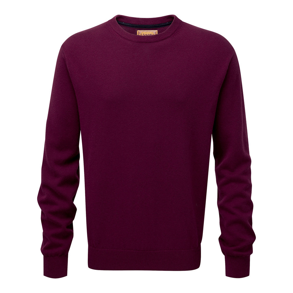 Schoffel Cotton Cashmere V Neck Fig (Mens)