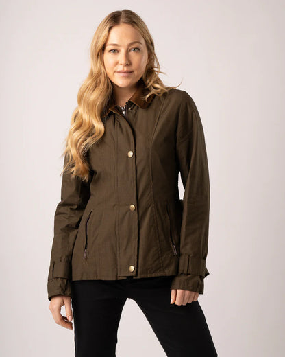 Welligogs Cambridge Wax Jacket Khaki (Womens)